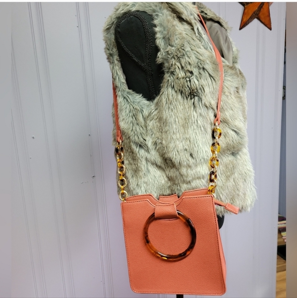 Dreams crossbody bag acrylic round handles light rust - Picture 3 of 14